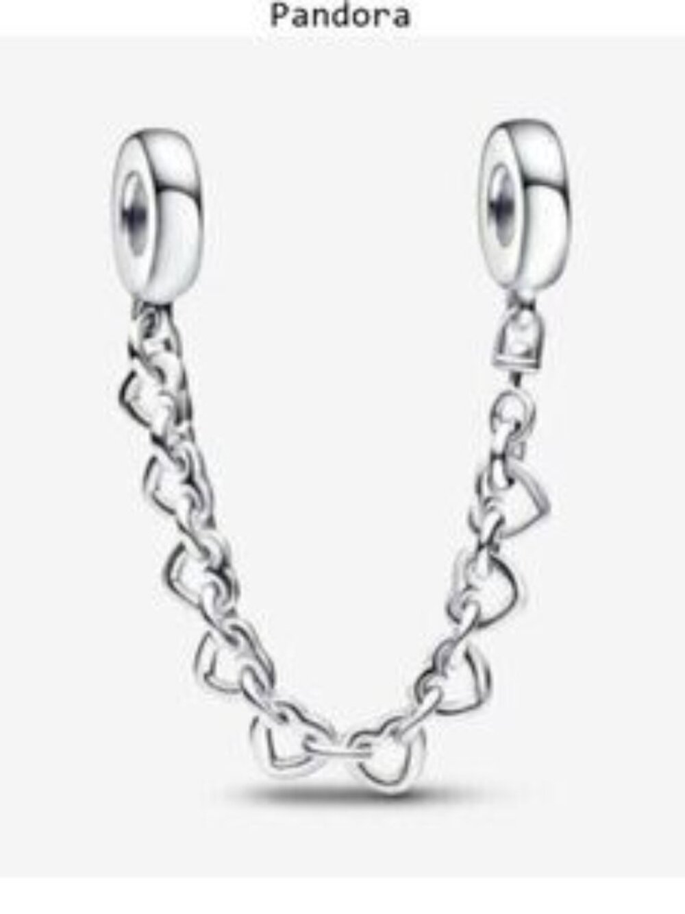 Pandora Linked Hearts Safety Chain